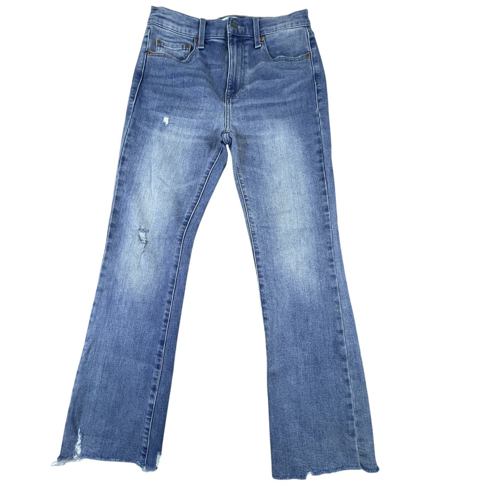 Pistola Jeans Womens 27 Lennon High Rise Crop Bootcut Zuma Wash Raw Hem